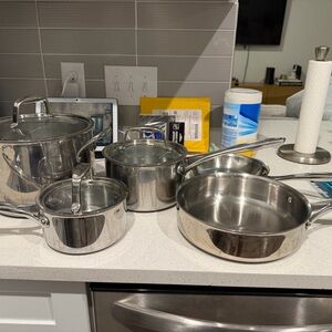 Pampered Chef Stainless Steel Cookware Set
